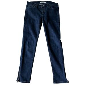 Joe's Jeans Skinny Provocateur Fit Zipper Ankle Dark Blue Denim